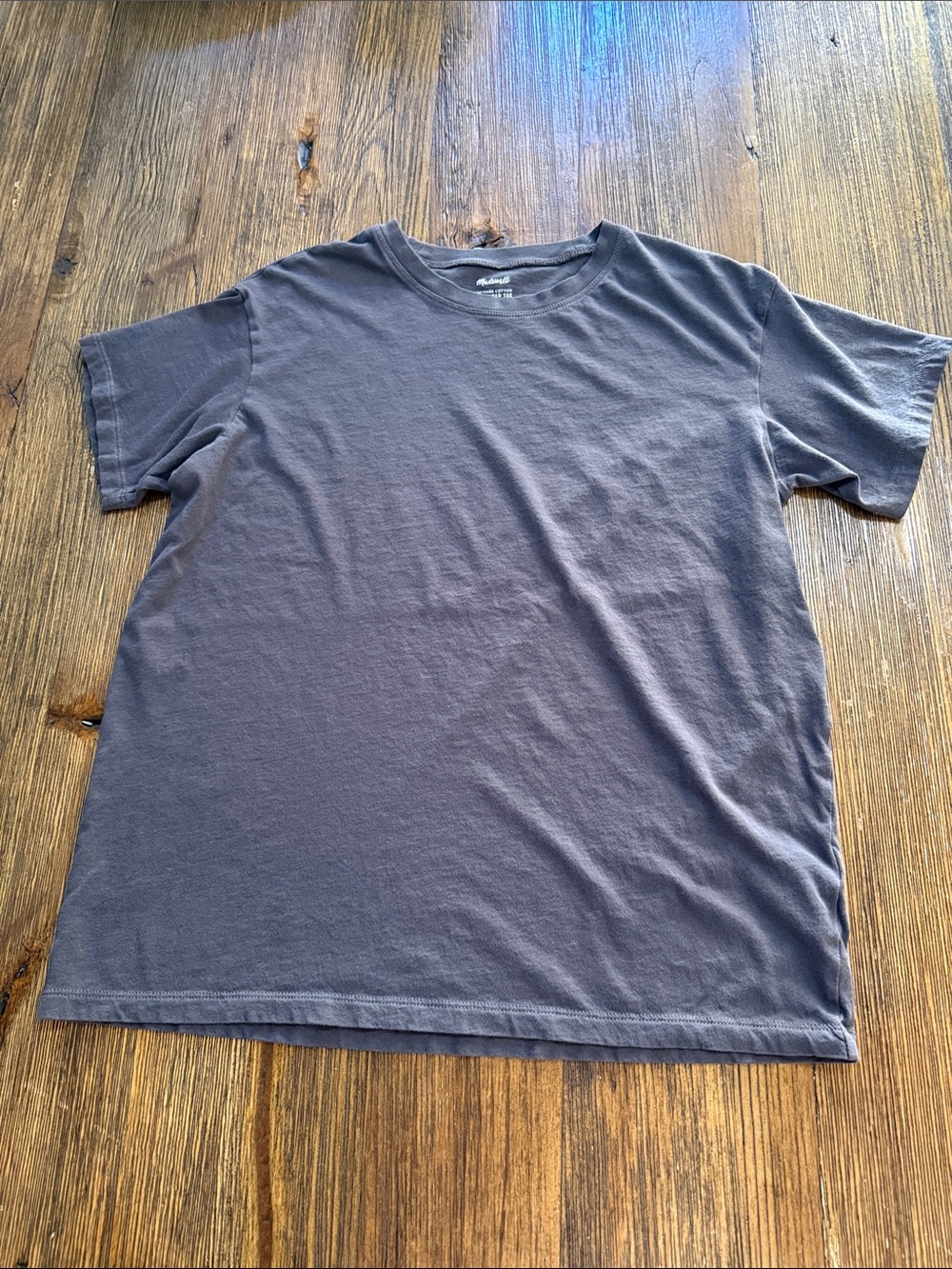Madewell Short-Sleeve Crew T‑Shirt — Charcoal Gray